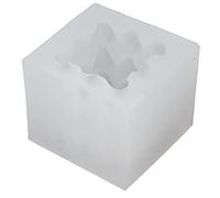 Pssopp Molde de Vela de Cubo de Corazón 3D Molde de Corazón de Silicona de Grado Alimenticio -40 a 230 C Moldes de Velas en Forma de Resistentes Al Calor (M)