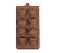 Pssopp Moldes para Hornear, Bandeja Antiadherente de Grado Alimenticio para Dulces, Cubitos de Hielo, Crayones, Lavavajillas, Congelador, 4 Piezas de Silicona para Chocolate, Bricolaje, Molde para