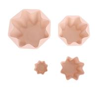 Pssopp Moldes para Hornear Moldes para Muffins de Silicona con Forma Octogonal Reutilizables para Pastel de Queso Pastel de Chocolate Horno Microondas 4 Piezas para Pasteles Antiadherentes, para