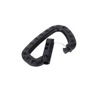 Pssopp Mosquetón en Forma de D para Exteriores, Hebilla de Escalada de Acero Plástico de Alta Resistencia con Acción de Clamp/Holder Rápida, Ideal para Caminatas, Campamentos y Llaveros