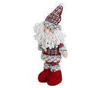 Pssopp Muñeca Retráctil de Muñeco de Nieve de Navidad, Juguete de Adorno Navideño de Franela con Altura Ajustable de 4,7 Pulgadas, Lindo Estante, Mesa, Decoración de Cabecera, Regalo para Navidad,