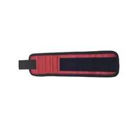 Pssopp Muñequera Magnética con Soporte para Tornillos, Organizador de Herramientas Ajustable para Tornillos, Clavos, Brocas, Entusiastas del Bricolaje, Reparadores Nan (3 Filas 6 Imanes Rojo)