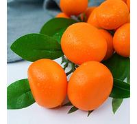 Pssopp Naranjas Artificiales, Mini Naranjas Falsas de Espuma con Ramas, 9 Piezas de 3,7 Cm, Fruta de Simulación para el Hogar, Cocina, Mesa, Boda, Navidad, Decoración de Fiesta de Cumpleaños