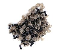Pssopp Ojos Ojos con Arandelas para Muñecas Osos de Peluche Animales de Peluche Juguetes Artesanales Decoraciones de Halloween 100 Piezas 6/9/10/12 Mm de Juguete de Seguridad de Plástico Negro Nan