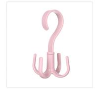 Pssopp Organización de Armario Bintor de Cinta Giratoria Percha de Plástico Hanger 360 Grado para Bufandas Correos de Cinturones Sombreros y Ropa (Pink)