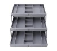 Pssopp Organizador de Cajones de 3 Niveles, Caja de Almacenamiento Plegable para Cocina, Joyería y Cosméticos