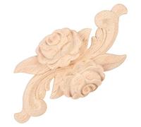 Pssopp Otros Artículos Decorativos Calcomanías Talladas de Madera sin Pintar Decoración del Hogar para Gabinetes Ventanas Espejos 4 Piezas Apliques de Puertas Talladas, Apliques de Puertas (estilo E)