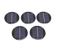 Pssopp Panel Solar Redondo de Silicio Monocristalino, Panel Solar Pequeño de 0,28 W, 60 Mm, 2,4 Pulgadas, Salida Compacta, Almohadillas de Soldadura Fáciles para Bricolaje, Cargador, Proyectos de