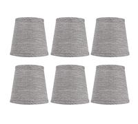 Pssopp Pantalla de Lámpara de Tela Suave y Sedosa, Cubierta de Lámpara Moderna Gris para de Mesa de Araña E14 Nan