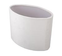 Pssopp Pantalla Ovalada de Tela Suave para Lámpara, Casquillo E27/E14, Universal, con Luz Suave y Difusa, Ideal para Lámparas de Mesa, de Pie o para la Decoración del dormitorio. (WHITE)