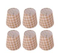 Pssopp Pantallas de Lámpara de Araña con Mini Clip, 6 Piezas, Pantallas de Lámpara de Araña, Tela, Mini de de con Clip, de Tela de Granja para Mesa, Pared, Sala de Estar, Dormitorio Nan