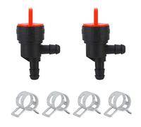 Pssopp Paquete de 2 Válvulas de Cierre de de Repuesto de Plástico de 90 Grados para Línea de de 0,18 a 0,2 Pulgadas con Abrazaderas para Cortacésped Motor Pequeño para 698181 494539 697944 35857