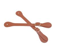 Pssopp Par de Correas para Espuelas, Cuero Sintético, Ajustables 22 Cm, Elegantes Soportes para Espuelas de Vaquero para Equitación (Brown)