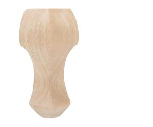 Pssopp Patas de Muebles de Madera Maciza, 4 Piezas, Patas de Mesa de Centro Talladas a Mano para sofá, de Mueble de TV con Veta de Madera Natural para Mesa de Centro, sofá, Mesita (12 * 6cm)
