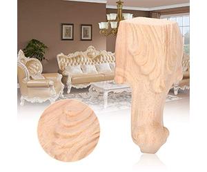 Pssopp Patas de Muebles Talladas Patas de Gabinete de Madera Maciza 4 Piezas de sofá de Mesa Elevadas de Estilo Europeo para Gabinetes Armarios y Sofás Decoración del Hogar Protección contra la