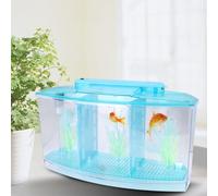 Pssopp Pecera de Acrílico Mini con Luz LED y Placas Aislantes (Blue)