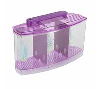 Pssopp Pecera de Acrílico Mini con Luz LED y Placas Aislantes (Purple)