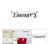 Pssopp Pegatina de Pared PVC Lavable Cita de Lavandería, Calcomanía
