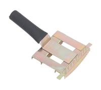 Pssopp Peine de Metal para el Cuidado del Ganado, Cepillo para Pelo de Ganado de Hierro con Dientes Redondos y Agarre Suave para Aliviar la Picazón y la Caída (GOLD)