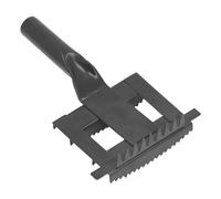 Pssopp Peine de Metal para el Cuidado del Ganado, Cepillo para Pelo de Ganado de Hierro con Dientes Redondos y Agarre Suave para Aliviar la Picazón y la Caída (BLACK)