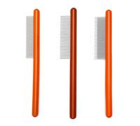 Pssopp Peines de Madera para el Cuidado de Mascotas, Cepillo para Quitar Nudos y Enredos, con Dientes de Acero Inoxidable, 3 uds.