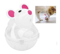 Pelota de Comida para Mascotas, Ratón Vaso Bola dispensadora Alimentador Lento del Gato Dispensador de Alimentos Perro de Mascota Pelota de Tratamiento para Perros Fugas Juguete de Comida(Blanco)