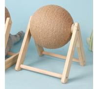 Pssopp Pelota Rascadora para Gatos con Soporte, Juguete Rascador Interactivo para Gatos con Bola de Cuerda de Sisal para Que los Jueguen y Protejan los Muebles