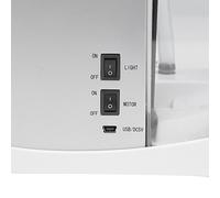 Pssopp Pequeña Pecera Dividida, Plástico de, Pantalla Digital LCD, Luz LED, Sala de Estar y Oficina (White)