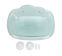 Pssopp Percha Transparente para Ventana de Gato, Ventosas Resistentes (Green)