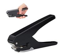 Pssopp Perforadora de Metal para Documentos, Capacidad de 10 Hojas, con Ranura para Tarjetas de Identificación, para Oficina, Casa y Escuela