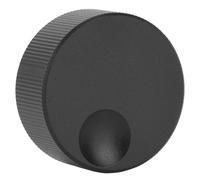 Pssopp Perilla de Control de Volumen de 32 Mm, Aluminio Esmerilado Negro, Diseño de Textura Antideslizante para Potenciómetro de 6 Mm, Reemplazo Ideal para Equipos de Audio