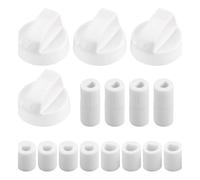 Pssopp Perillas de Repuesto para Estufa, Mandos de Cocina Universales, 4 Piezas con Adaptadores de Eje de 6 Mm y 8 Mm for Estufa (WHITE)