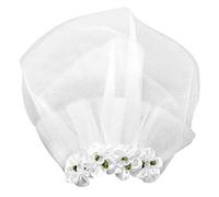 Pssopp Pet Wedding Veil Cat Dog Nupcial Flor Tocado de Bodas Fiestas Accesorios para el Cabello para Perros pequeños, medianos y Grandes(L)