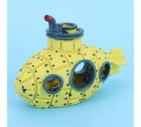 Pssopp Piedra de Aire para Acuario, Diseño Submarino Amarillo de Resina, Difusor de Oxígeno de Disolución Profunda para Tanques de Peces de Agua Dulce y Salada