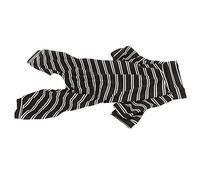 Pssopp Pijamas para Perros de Cobertura Completa, Monos Ligeros a Rayas para Perros Pequeños y Gatos, Ropa de Dormir Cálida y Cómoda (M)