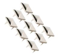 Pssopp Pirámide Cuadrático Punk Rivet 4 Garras de Metal Stollen para Zapatos de Ropa Bolso, Decoración de Latón Rivet Set para Gorro de Mochila de Viento, 100pcs de Oro Plateado Negro Bronce Negro