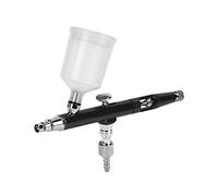 Pssopp Pistola de Aerógrafo Profesional AR131, Pulverizador de Pintura con Boquilla de 0,3mm y Pulverizador Ajustable para Modelo de Arte, Tatuaje, Pastel de Uñas, Bricolaje (BLACK)