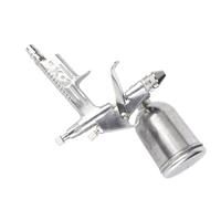 Pssopp Pistola Pulverizadora Profesional, Mini Pistola Pulverizadora Neumática de Aluminio, Boquilla de 0,5 Mm, Capacidad de 125 Ml para Aplicaciones de Pintura de Automóviles y Pulverización de