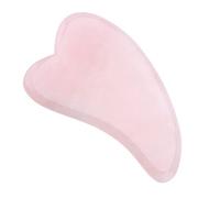 Pssopp Placa Raspadora Natural de Cuarzo Rosa Gua Sha, Herramienta de Masaje para el Cuidado de la Piel del Rostro y el Cuerpo con Superficie Lisa y Pulida para una Mayor Circulación