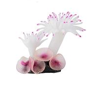 Pssopp Planta Artificial de Coral de Silicona, Decoración para Acuario, Plantas Acuáticas Simuladas, Adorno para Pecera, Color Blanco