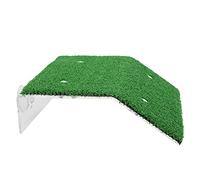 Pssopp Plataforma de Tortugas, rampa de Tortuga, césped de simulación de plástico para Reptiles, Plataforma para Tomar el Sol con ventosas para pecera, Acuario(L)