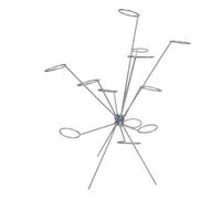 Pssopp Platos para Servir/fruteros/bandejas Decorativos Explosivos Soporte de Frutas Estante de Exhibición para el Hogar Cocina Mostrador Explotado Frutero, Soporte de Frutas (SILVER)