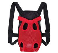 Pssopp Portadores del Frente de Mascotas Ajustables, Diseño de Hebilla de Cinturón de Mochila de Malla Transpirable para Perros Pequeños Perros Medianos Caminando con Ciclo de Acceso de (M)