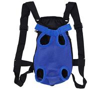 Pssopp Portadores del Frente de Mascotas Ajustables, Diseño de Hebilla de Cinturón de Mochila de Malla Transpirable para Perros Pequeños Perros Medianos Caminando con Ciclo de Acceso de (S)