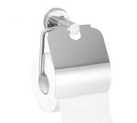 Pssopp Portarrollos de Papel Higiénico para Montaje en Pared, Dispensador de Rollo de Papel Higiénico de Acero Inoxidable con Tapa Antipolvo para Baño, Cocina, Baño, Soporte para (Lustroso)