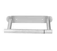 Pssopp Portarrollos de Papel Higiénico, Portarrollos de Papel Higiénico de Acero Inoxidable 304, Montaje en Pared con Adhesivo o Tornillo, Dispensador de Pañuelos con Resorte, 19 X 8 Cm, para Baño