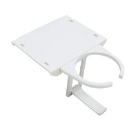 Pssopp Portavasos de Escritorio Plegable, Portavasos de Escritorio Plegable de ABS con Diseño Debajo del, Estante Retráctil para Ahorrar Espacio para áreas de Estudio y Vehículos de Oficina en Casa