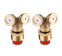 Pssopp Pulverizador de Latón, Boquilla Doble, Boquilla de Pulverización Antiniebla, Pulverizador para Boquilla de Pulverizador Agrícola, Sistemas de Rociadores Subterráneos de Tubería de