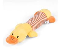 Pssopp Puppy Chew Toy, Juguete de Cachorro de Lujoso Chirrido, Seguro para Perros, los Gatos Promueven la Relación Reduce la Ansiedad con el Sonido de un Divertido para Las Mascotas (Pato Amarillo)
