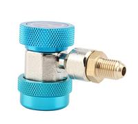 Pssopp R134 A/C A/C Adaptador de Conector Rápido con y Núcleo de Válvula Confiable para Sistemas/Fácil de Conectar/descontinú y Conducir un Conjunto de Dispositivos de Medición/para (Blue